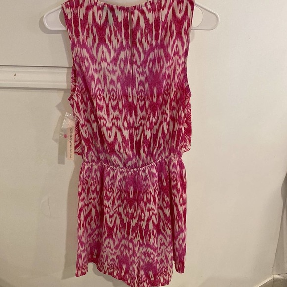 AQUA TIE FRONT SURPLICE ROMPER S NWT - Picture 4 of 16